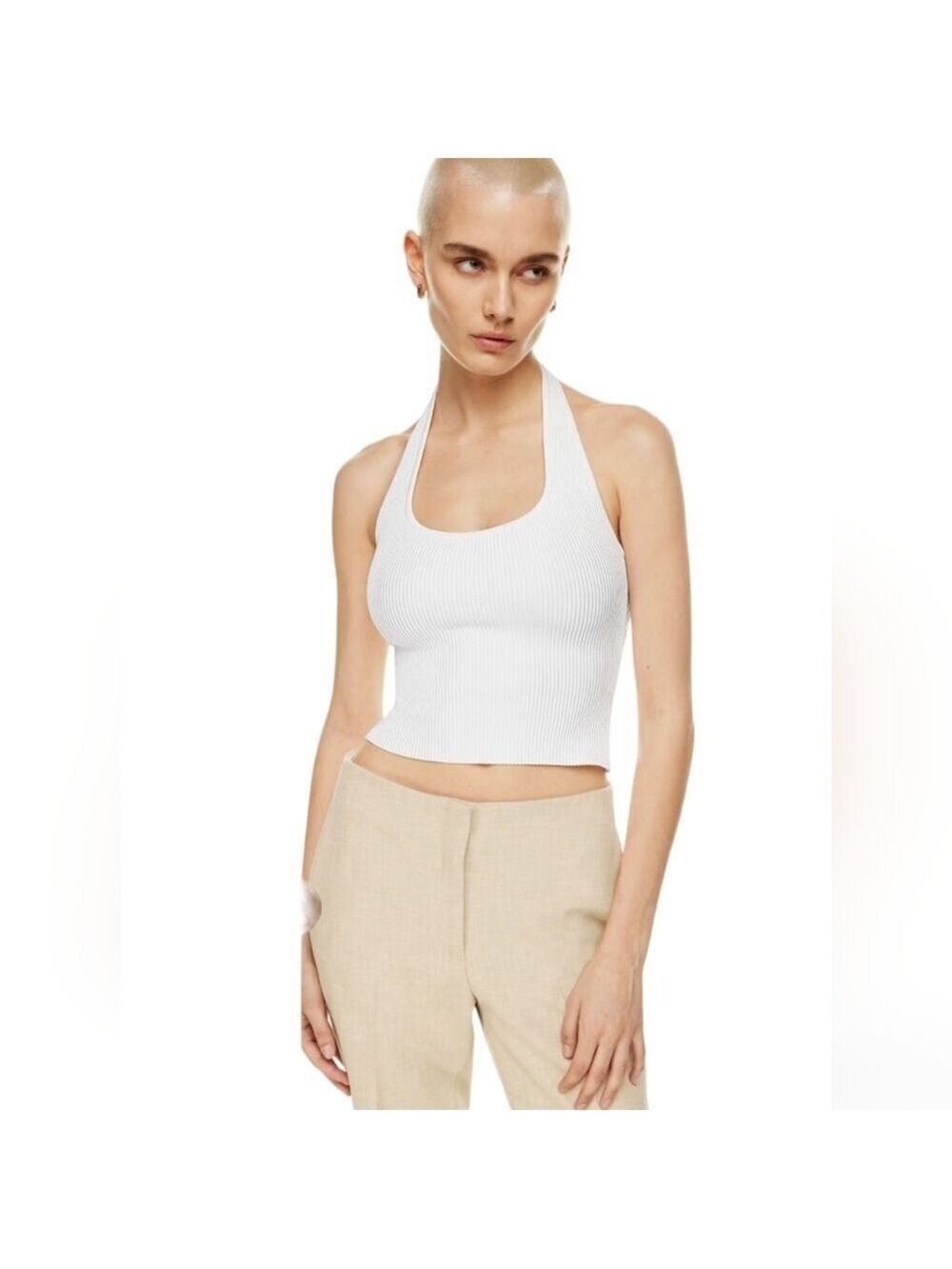 HP. Babaton Sculpt Knit Backless Halter Top